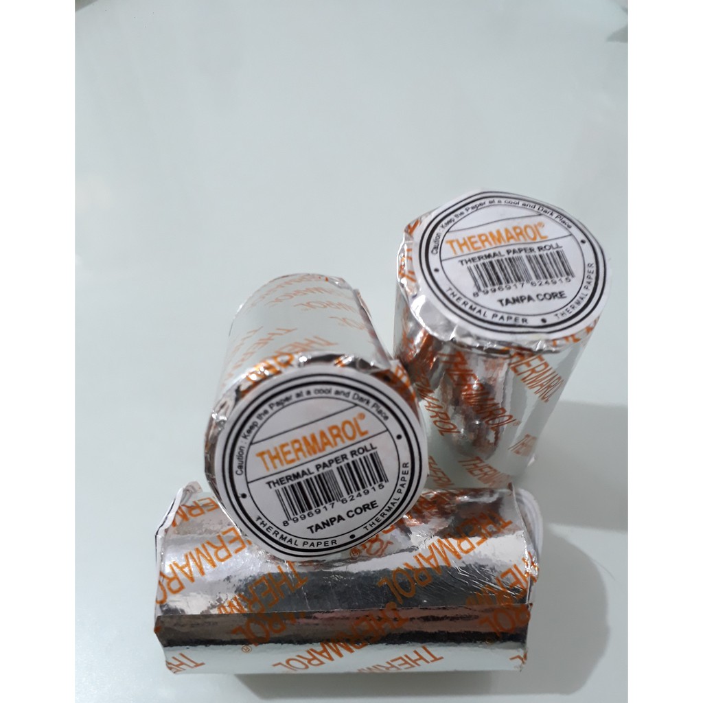 

KERTAS THERMALROLL 57 MM X 30 MM (CORELESS) UTK MESIN EDC BANK.