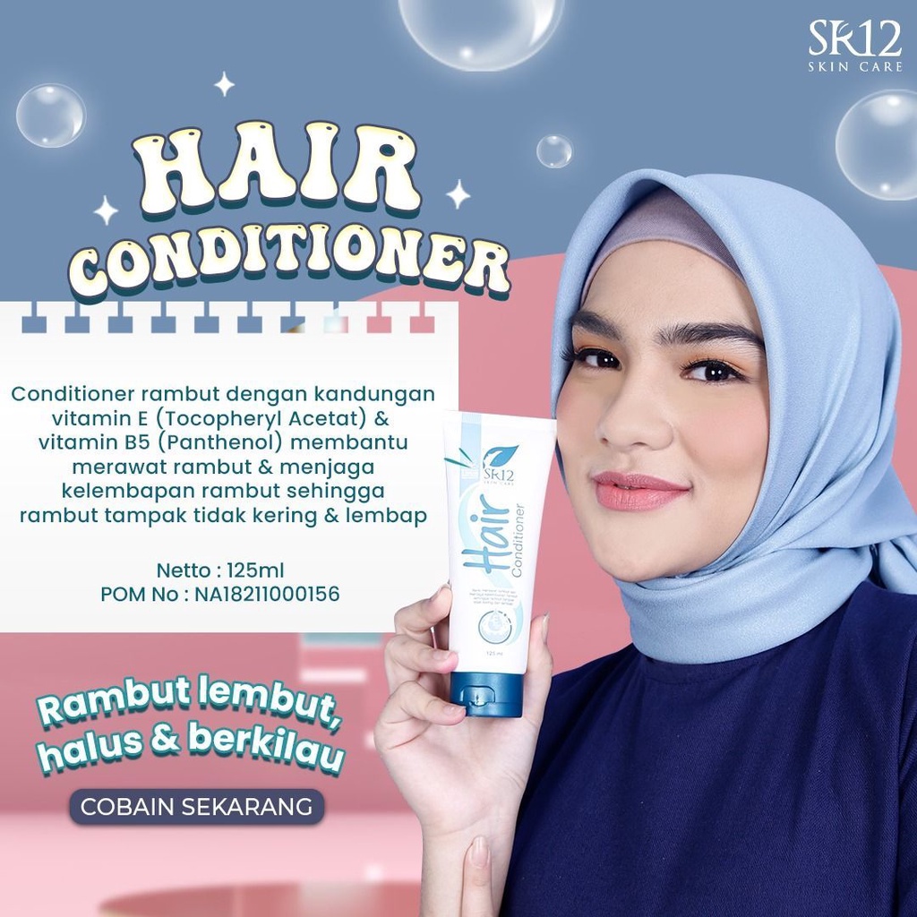 HAIR CONDITIONER SR12 125ml Perfume &amp; Non Perfume Melembabkan Melembutkan Menutrisi Rambut BPOM