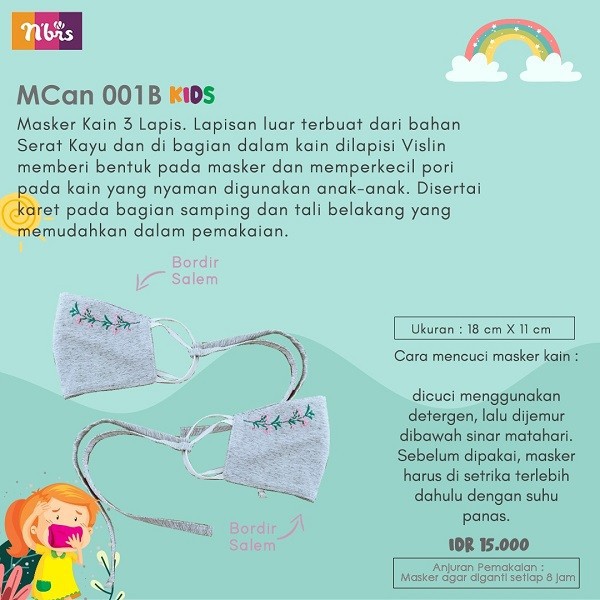 MASKER NIBRAS MCan 001B Kids NBRS