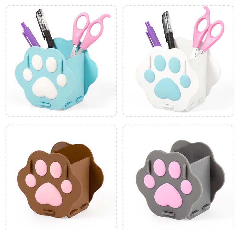 Lanfy Cat Claw Pen Holder Multi Purpose Use Creative Desktop Storage Box Pink Blue White Cat Claw Kartun Aksesoris Meja