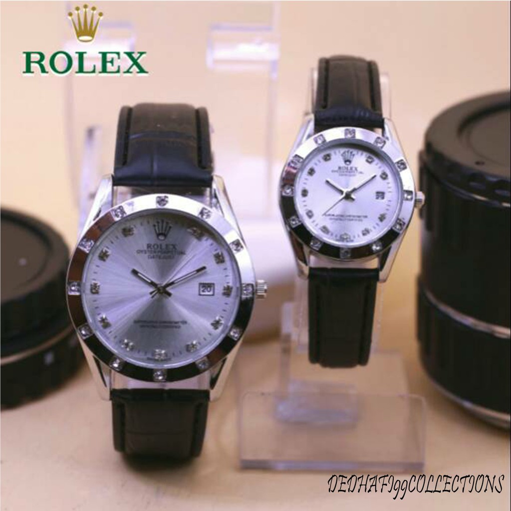 JAM TANGAN ROLEX COUPLE KULIT