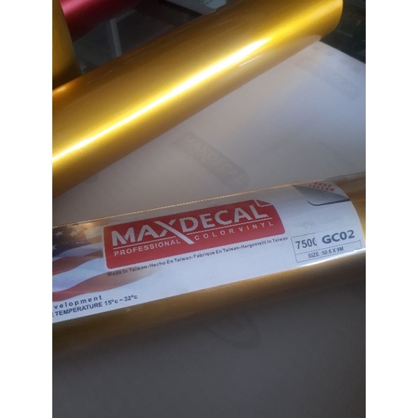 [ MAX DECAL CANDY ] SKOTLET MOTOR MOTIF GLOSSY CANDY KUNING 50CM X 1M