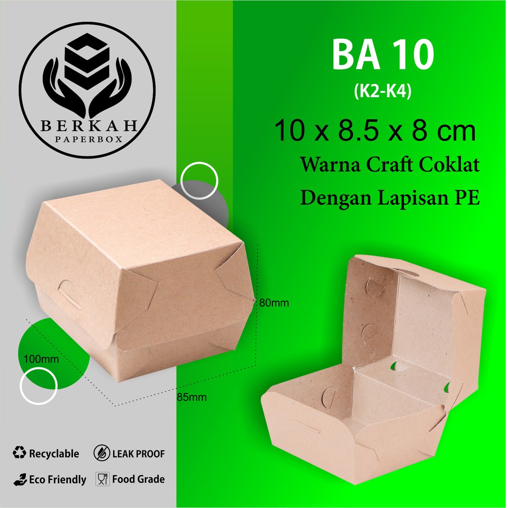 Box Burger Dus Dimsum Dus Burger (B10K2-10X8.5X8 Cm)