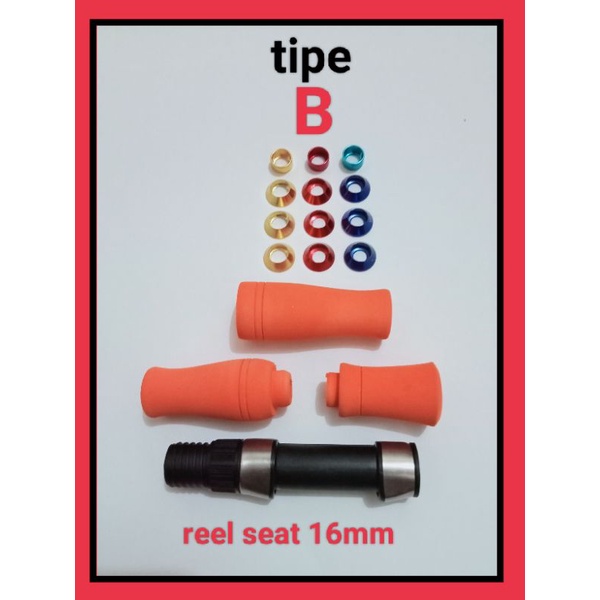 1set buat gagang joran reel seat 16mm model Japan style