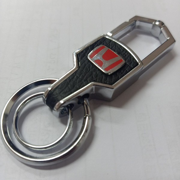 Gantungan Kunci Mobil Motor Keychain Ikat Pinggang Stainless Steel Kulit