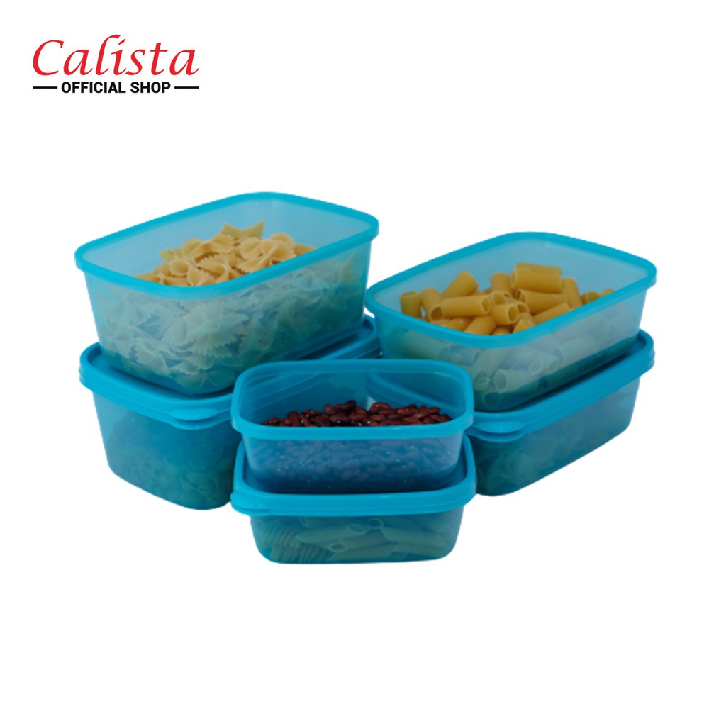 Calista Furano Premium Full Warna Toples Set isi 6pcs/Food Container/ Food Preparation/ Wadah Penyimpanan Makanan Free BPA