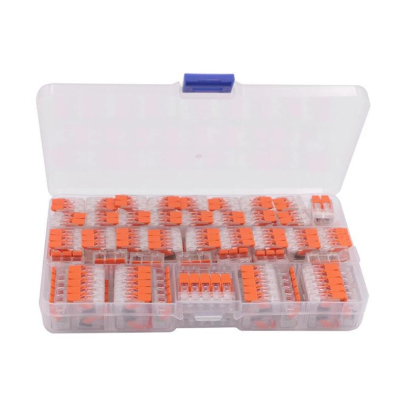 Btsg 75Pcs Untuk 221konektor Listrik Kawat Blok Clamp Terminal Kabel Dapat Digunakan Kembali A221-412 A221-413 A221-415