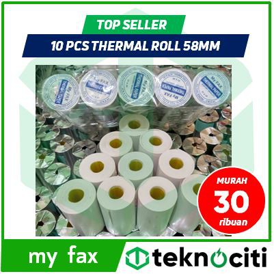 AUQOZ Paket Hemat 10 Pcs Kertas Struk Thermal Roll 57 x 30 / 57 x 40 Printer Kasir POS Zjiang