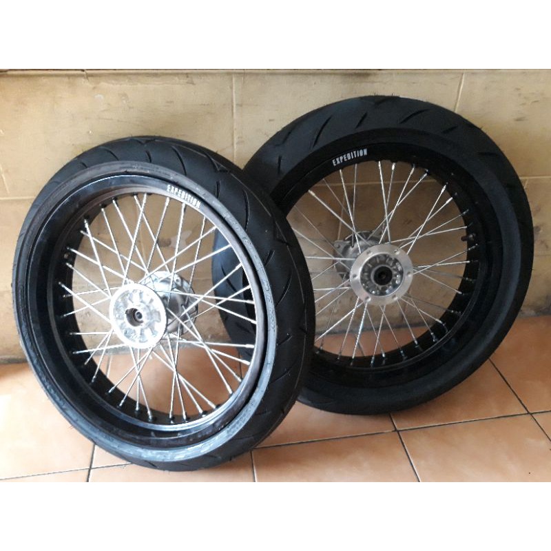 Paket ban set supermoto KLX Dtracker 150 ban corsa R93