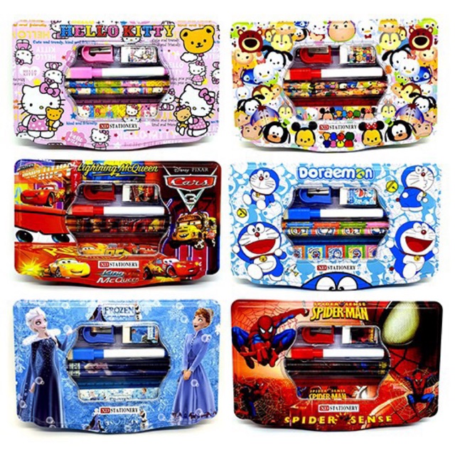 

Pencil Case Kaleng JUMBO Besar 2 susun plus isi stationery set