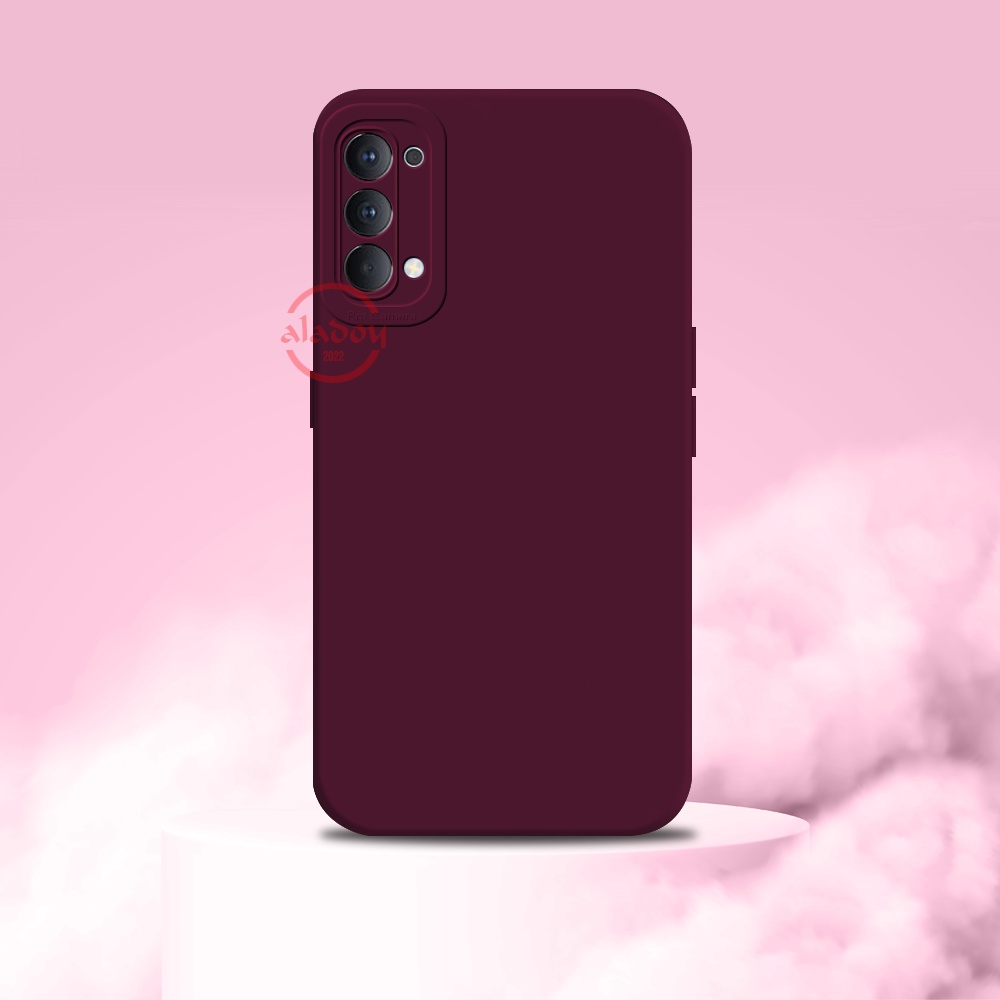 Soft Case Oppo Reno 4 Case Liquid Silicone Pro Camera Premium Casing