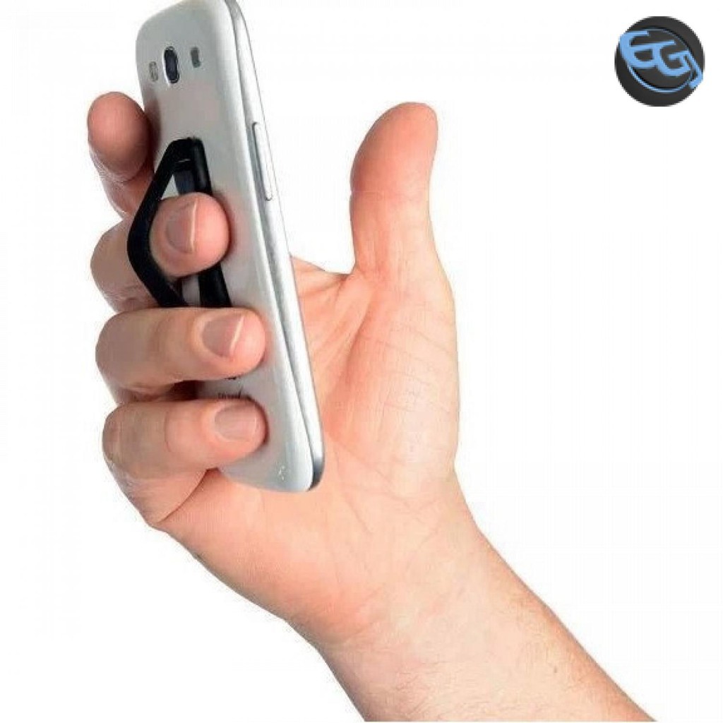 EGJ Sling Grip Holder Smartphone Jari Anti Slip [Hitam] Grab Medan