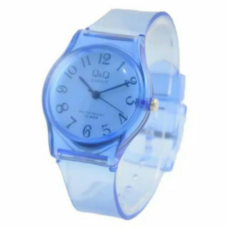 (Grosir)Jam Tangan Wanita Q&amp;Q Traspadan Murah Strap Rubber(Terima Cod)