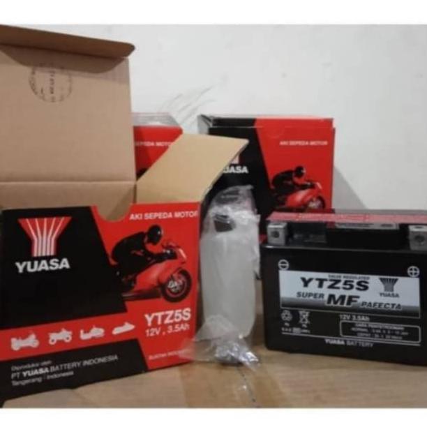 Aki Accu  Beat Fi - Karbu/ Vario 110 / Scoopy / Spacy Yuasa YTZ5S MF Aki Kering