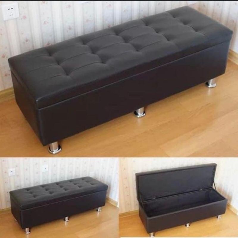 Sofa Box Storage Minimalis Kulit Kain