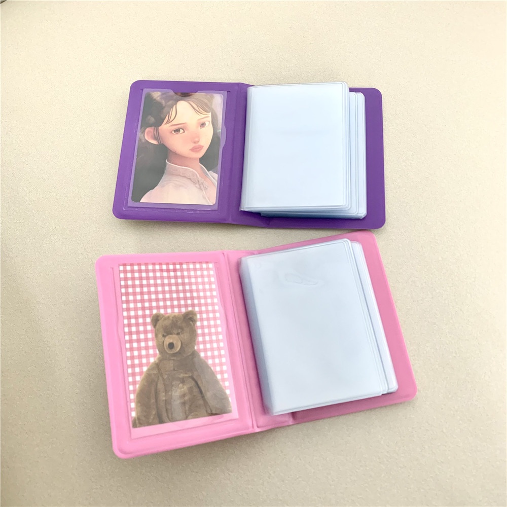 Ins Tulip 3 Inch Album Foto 40 Kantong Beruang Lucu Beruang Tas Kartu Penyimpanan Kartu Pos Koleksi Organizer