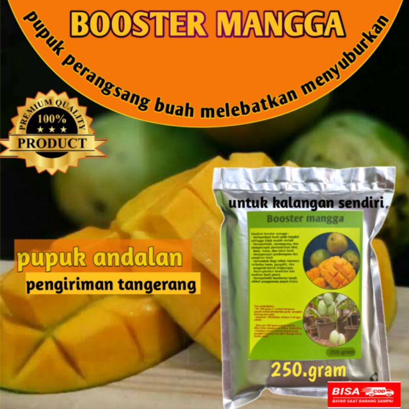 Pupuk booster mangga organik penyubur tanah pelebat buah dan merangsang bunga isi 250 gram promo Termurah bisa Cod