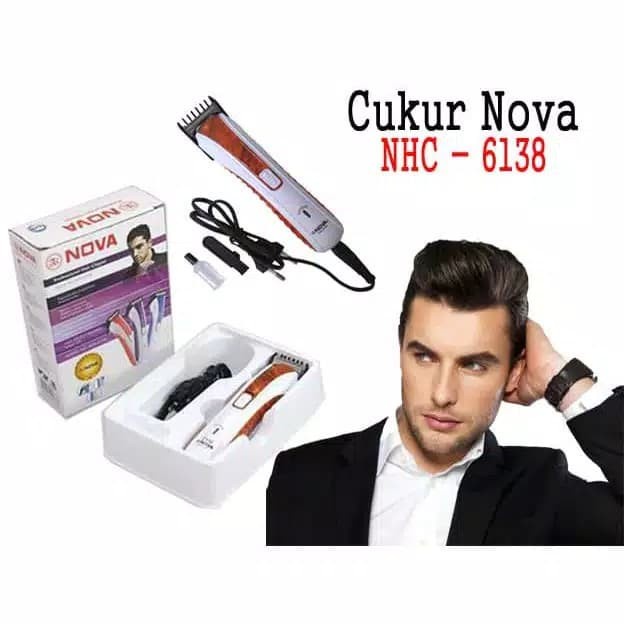 ALAT CUKUR RAMBUT JENGGOT KUMIS NOVA NHC 6138 CHARGER PORTABLE NHC6138