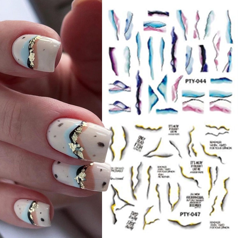 12pcs / Set Stiker Kuku Desain Pohon Palem Musim Panas Untuk Dekorasi Nail Art DIY