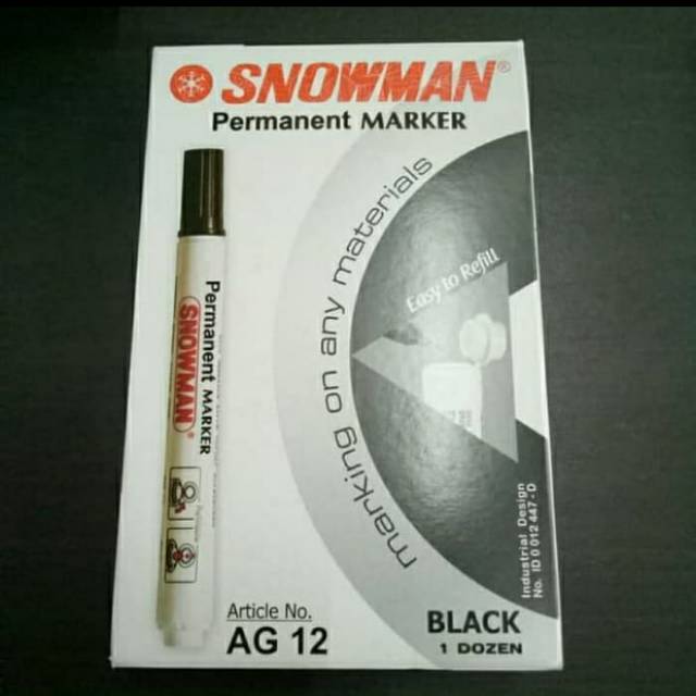 

Spidol snowman permanen AG 12