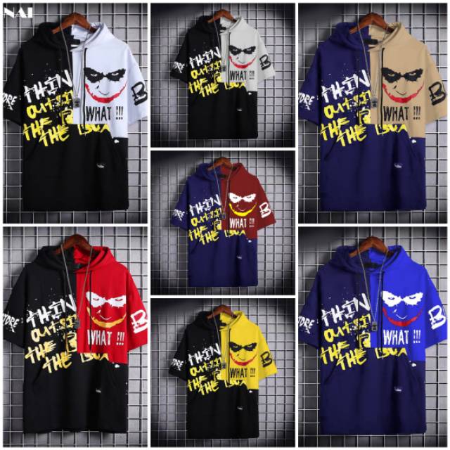 Dsy- Sweater hoodie JOKER / Sweater lengan pendek pria remaja dewasa