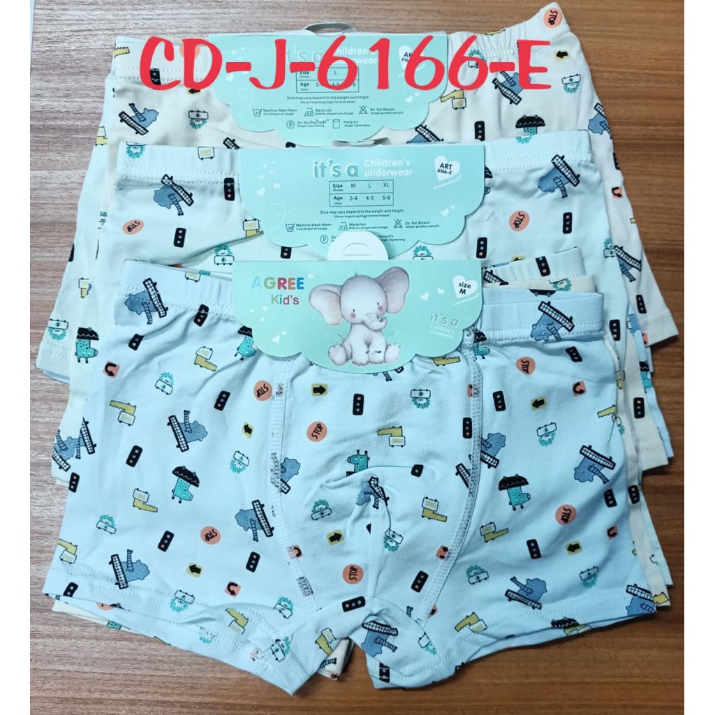 1 PCS Celana Dalam Boxer Anak Laki-laki Agree J6166 Baru