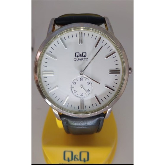 SALE Jam Tangan Pria Bisnis Classic Kulit Leather Analog Ori Q&amp;Q QnQ QQ QA60 Series