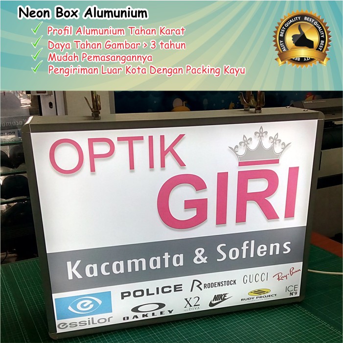 Neon Box Alumunium 50 X 60 2 Sisi Shopee Indonesia