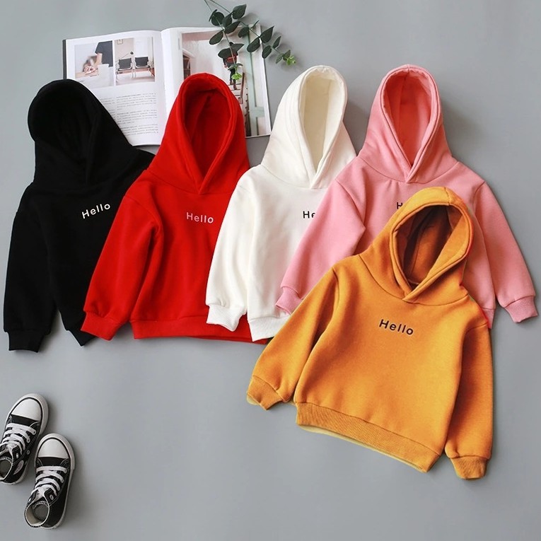 Sweater Hoodie Anak Hello