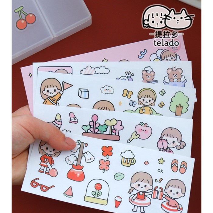 

Promo Waterproof Buku 1 Telado Sticker Sticker Dekorasi Aesthetic Lucu Diary Limited