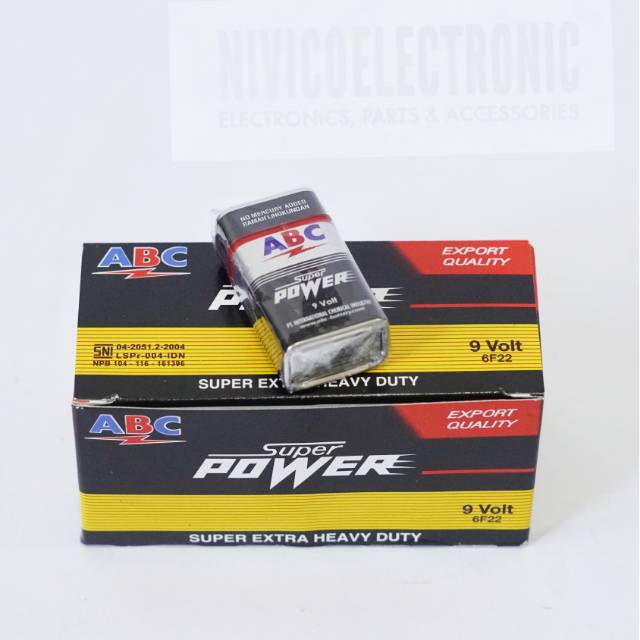 Baterai ABC Super Power 9V Batre 9V ABC Super Power