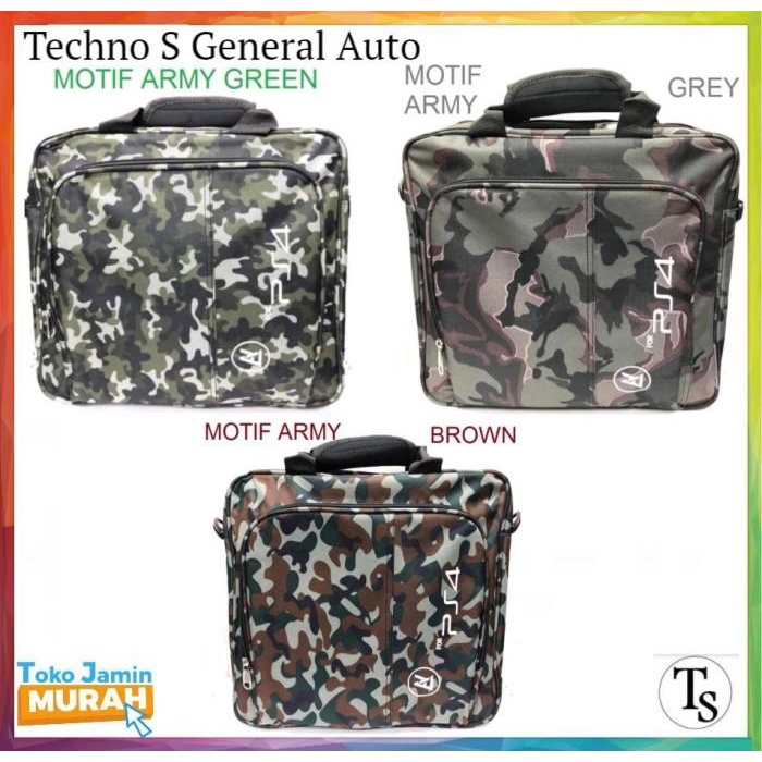 Gab | Tas Travel Carry Sling Bag Sony Ps4 Playstation 4 Slim Pro Fat - Army Green