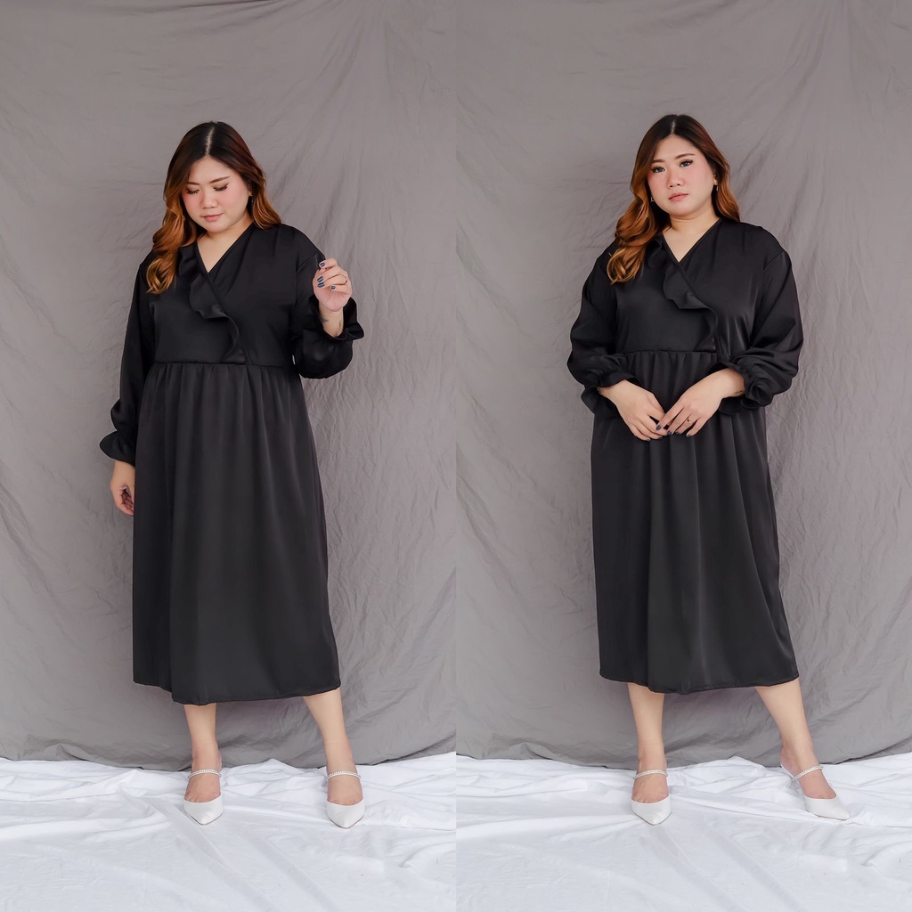 BIGWELL SORA DRESS POLOS  SET- DRESS JUMBO/ DRESS BIGSIZE/ DRESS PLUSSIZE /SETELAN WANITA BIG SIZE / SETELAN JUMBO