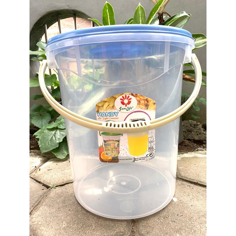 Sunlife handy air 7208 /  Toples Plastik Bulat Gagang 16.3 Liter / toples kerupuk / toples juice