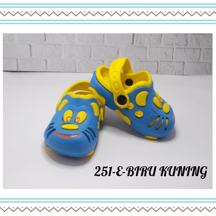 SANDAL DULUX ANAK BALITA - ANAK PAUD MOTIF KUCING LUCU CODE 251E 19-24