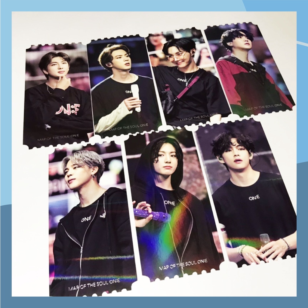 MOTS ONE DVD TIHOL TIKET HOLOGRAM BTS MAP OF THE SOUL PHOTOCARD RM JIN SUGA JHOPE JIMIN TAEHYUNG JUN