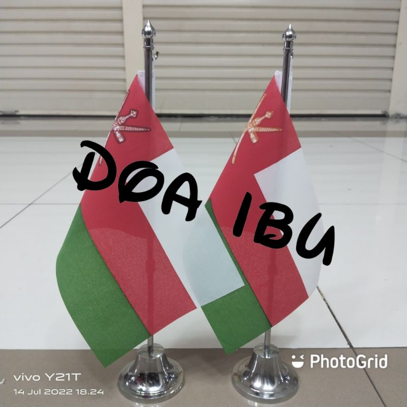 

best seller tiang stenlis meja+bendera OMAN ready stock
