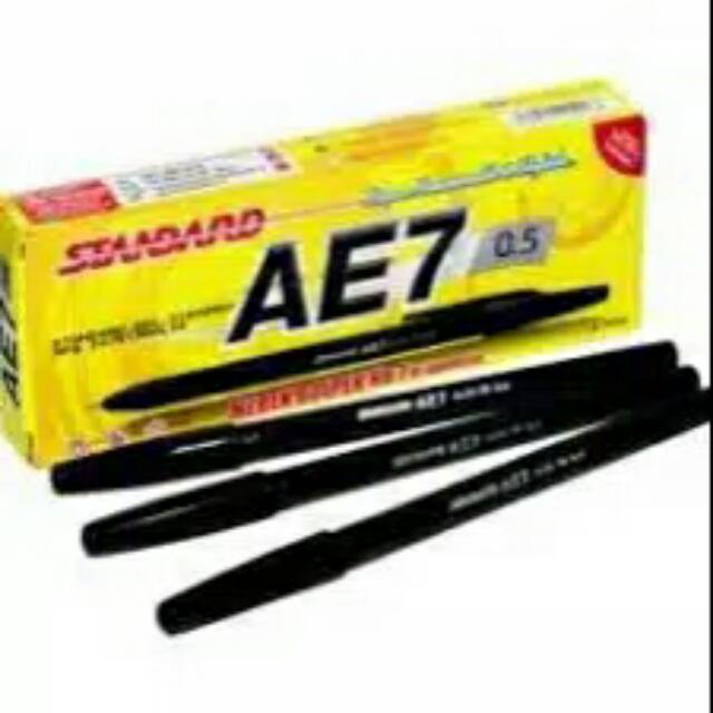 

Pulpen Standar AE7 warna hitam 1pack isi 12pcs