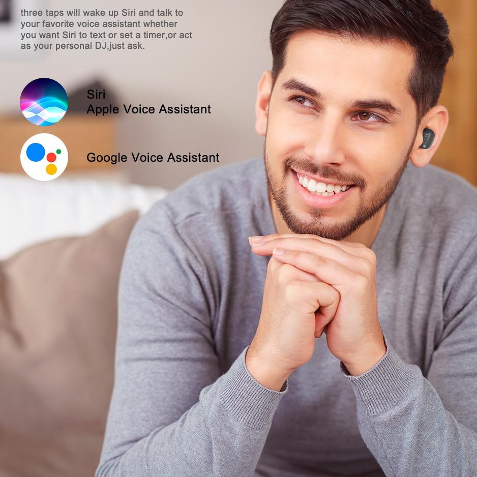 TWS Earphone Bluetooth Wireless Earbud BT 5.0 Intelligent Control Waterproof Stereo [SYR.21Jl22ι]