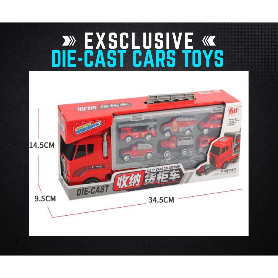 MAINAN ANAK MOBIL CONTAINER BESAR ISI MOBIL  DIE CAST ll ALLOY ll BESI HADIAH ULANG TAHUN