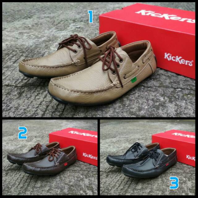 SEPATU KICKERS CASUAL SLOP SUEDE ASLI SLIPON PRIA KERJA KANTOR FORMAL SANTAI ANAK LAKI KREN MRAH
