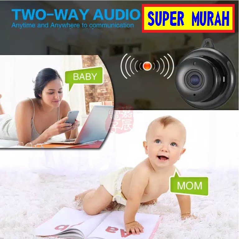 CCTV Mini Wifi Hd 1080p Pantau Jarak Jauh Menggunakan Hp IP CAMERA Kamera