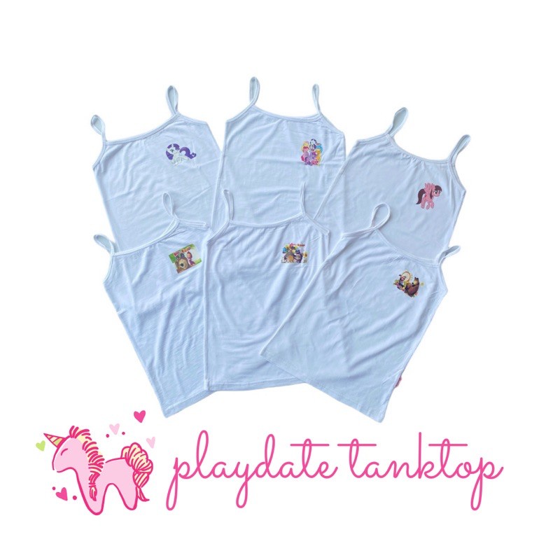 COD Singlet Tanktop Tanktop Kaos Dalam Rumahan Anak Perempuan Cewek Remaja ABG Littlepony 5-8 Tahun
