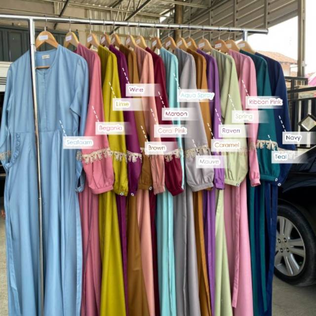 Gamis toyobo/busui/polos  jihan dres by aden