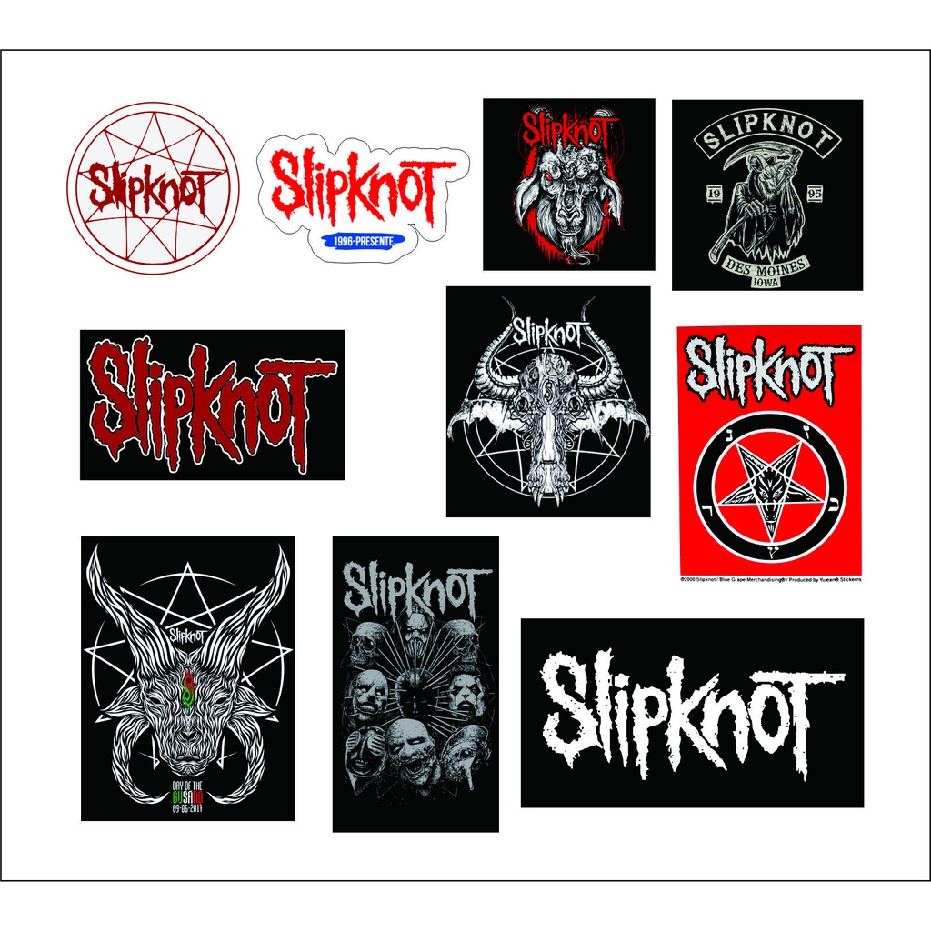 

Stiker SLIPKNOT isi 10 pcs bahan vynil anti air