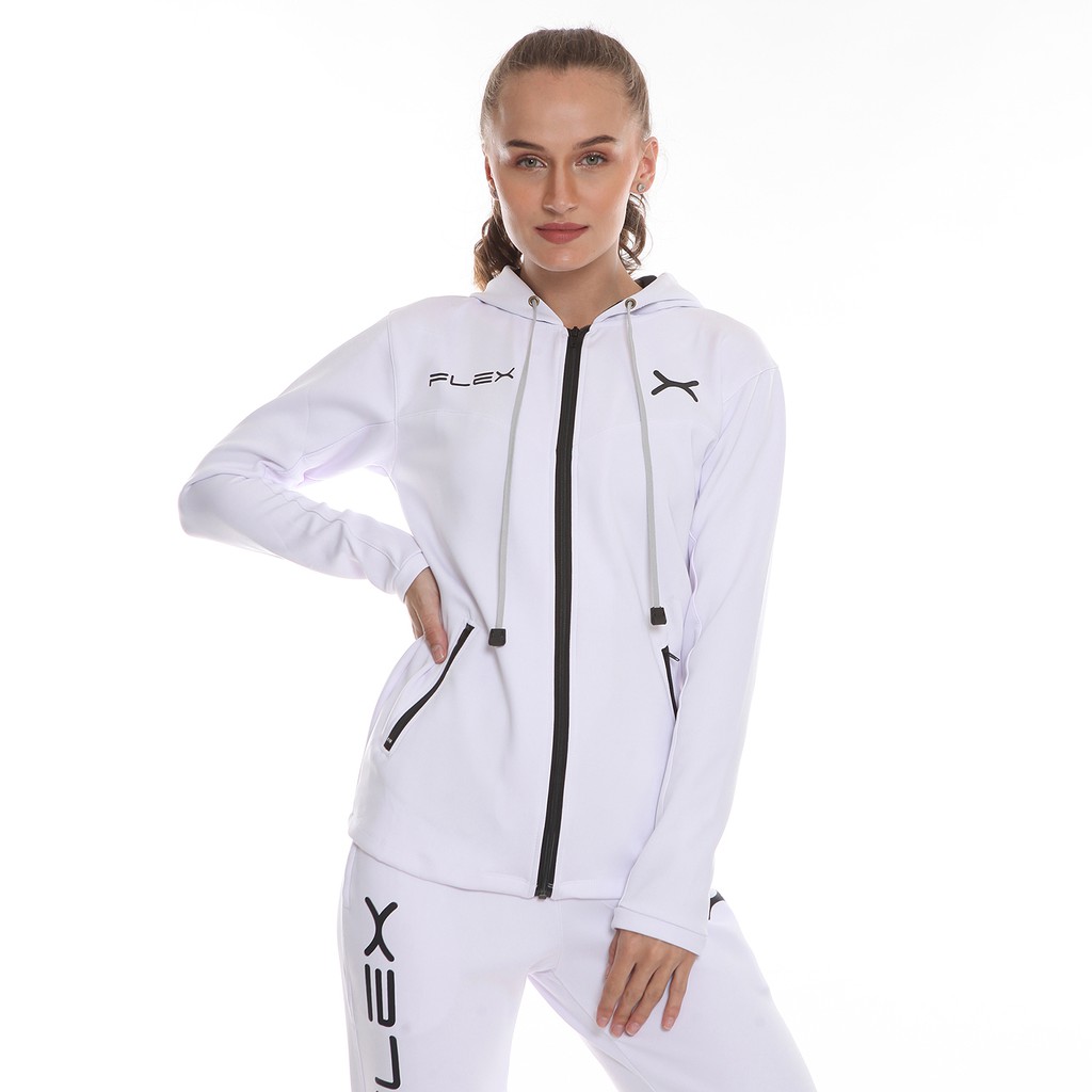 FLEXZONE Jaket Hoodie Sport Wanita Jogging Lari Gym Outdoor FJS-502PT