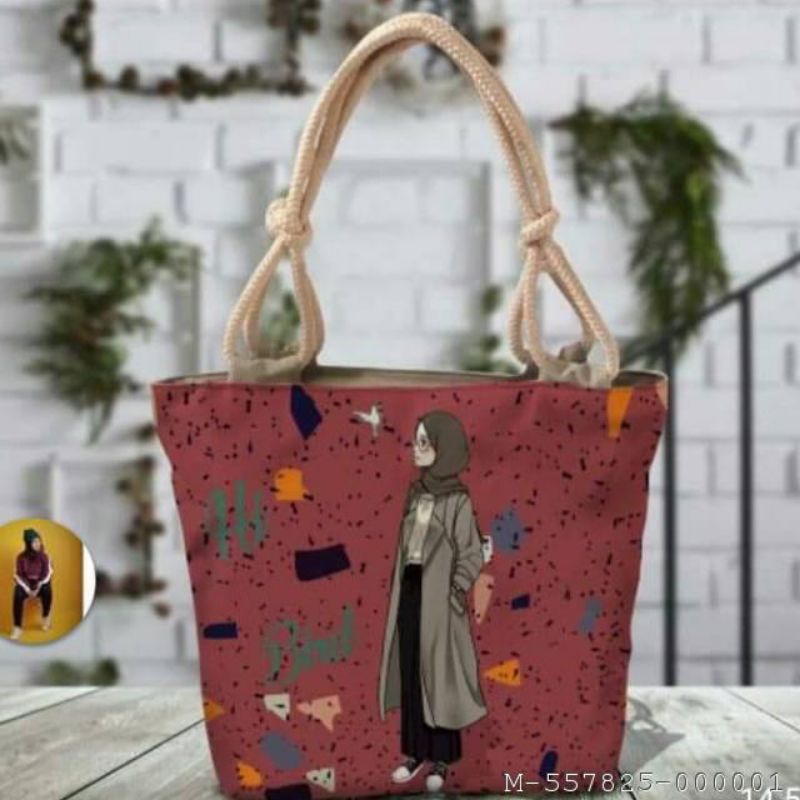 TOTTEBAG WANITA HIJAB OUTFIT KANVAS
