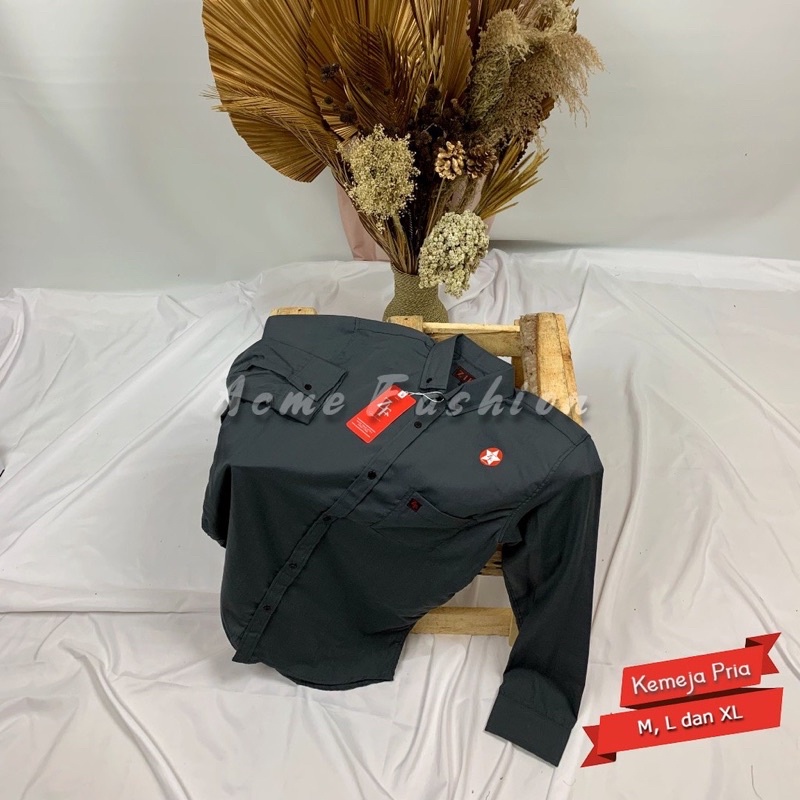 COD Kemeja Panjang Baju Cowok Pria Polos Terlaris Distro Premium Kasual Formal Unisex