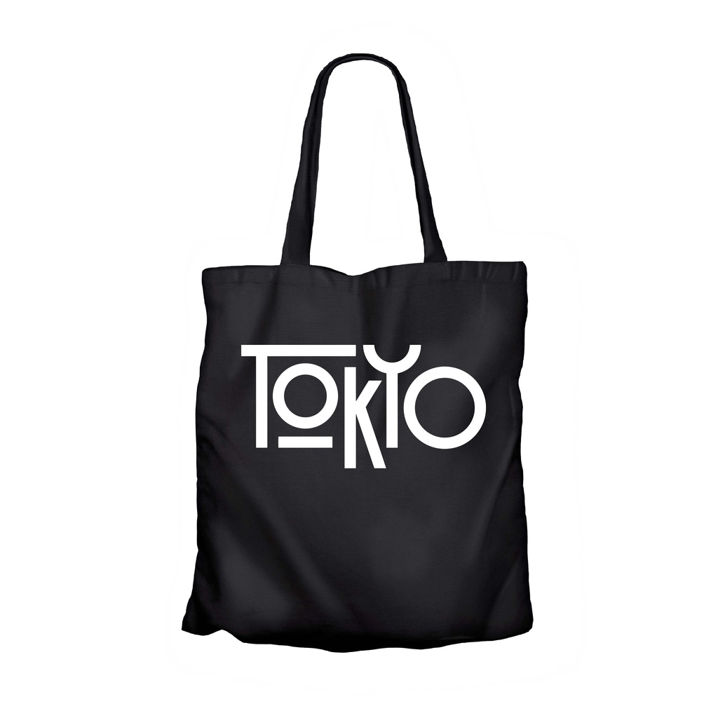 Tote bag japan city TOKYO TYPO GRAPHI material canvas