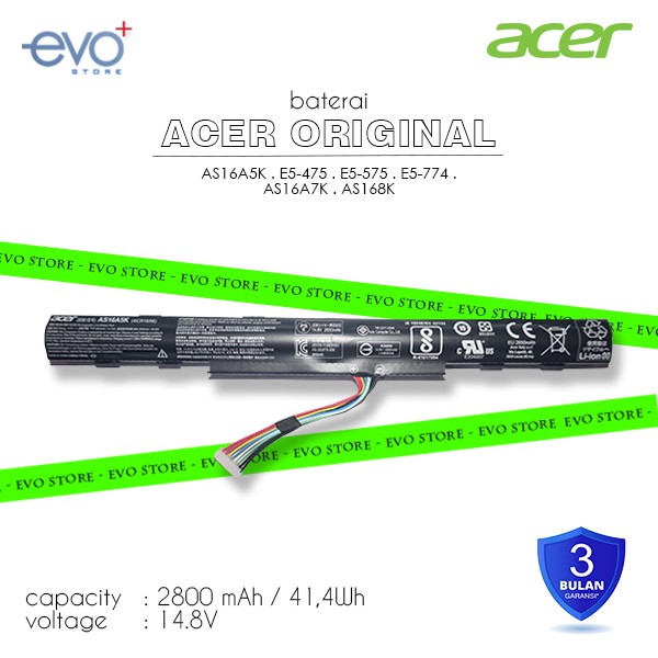 Baterai batre laptop Acer E5-475 E5-575 E5-774 AS16A5K AS16A7K AS16A8K Original